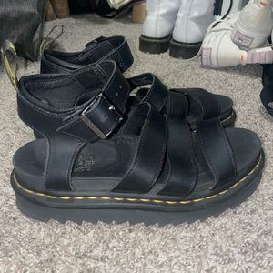 Doc martens platform sandals, size 8